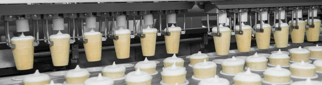 Ice cream processing line